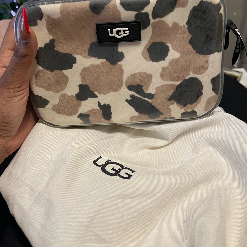 Cow print ugg purse